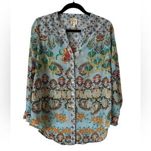 Fig and Flower Floral Patterned Women's blouse, size M